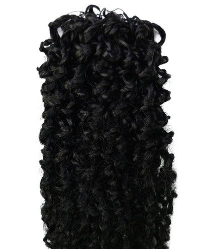 LUXLUXE Knotless Micro Yanky Curly Pre Looped Crochet Human Hair Extensions - Natural Black 14" 40g 16" 45g & 18" 50g Pre Separated 40 Strands Feather Protective Style