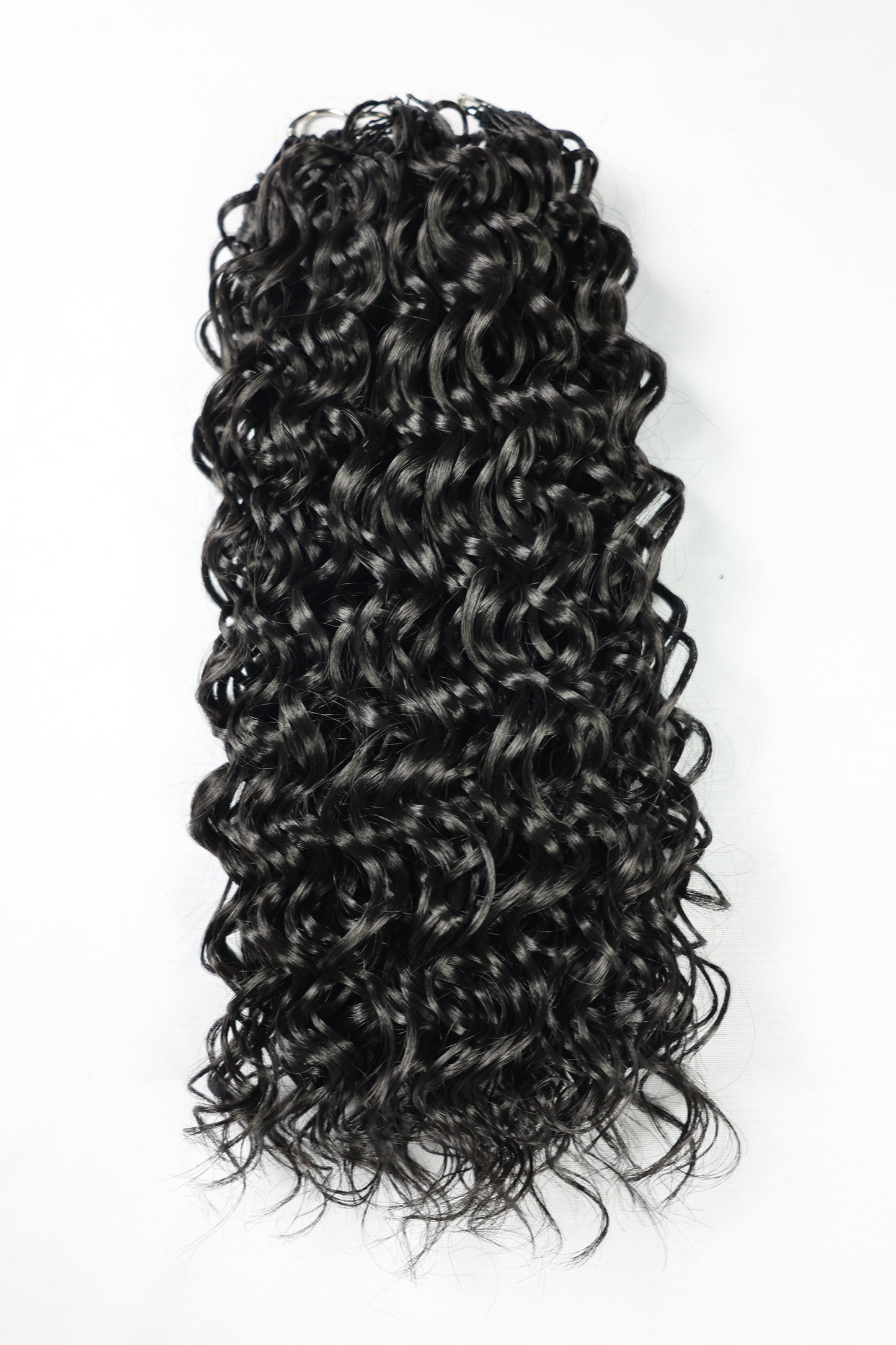LUXLUXE Hawaiian Synthetic Crochet Hair Extensions – 14" 78g, 18" 100g, 22" 120g  Pre Separated 100 Strands Feather Hairpiece for Curly Protective Styles