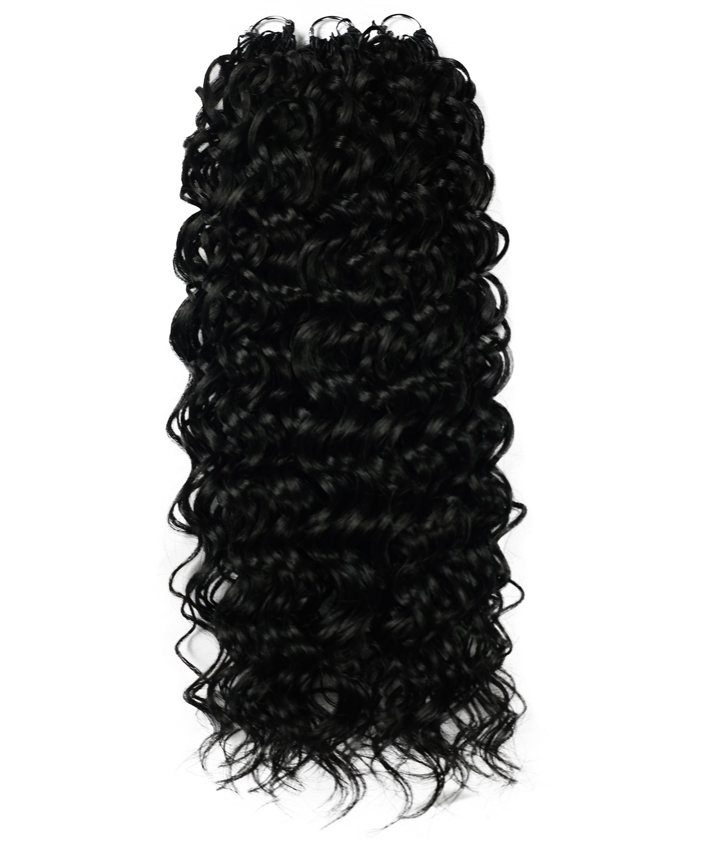 LUXLUXE Hawaiian Synthetic Crochet Hair Extensions – 14" 78g, 18" 100g, 22" 120g  Pre Separated 100 Strands Feather Hairpiece for Curly Protective Styles