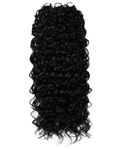 LUXLUXE Hawaiian Synthetic Crochet Hair Extensions – 14" 78g, 18" 100g, 22" 120g  Pre Separated 100 Strands Feather Hairpiece for Curly Protective Styles