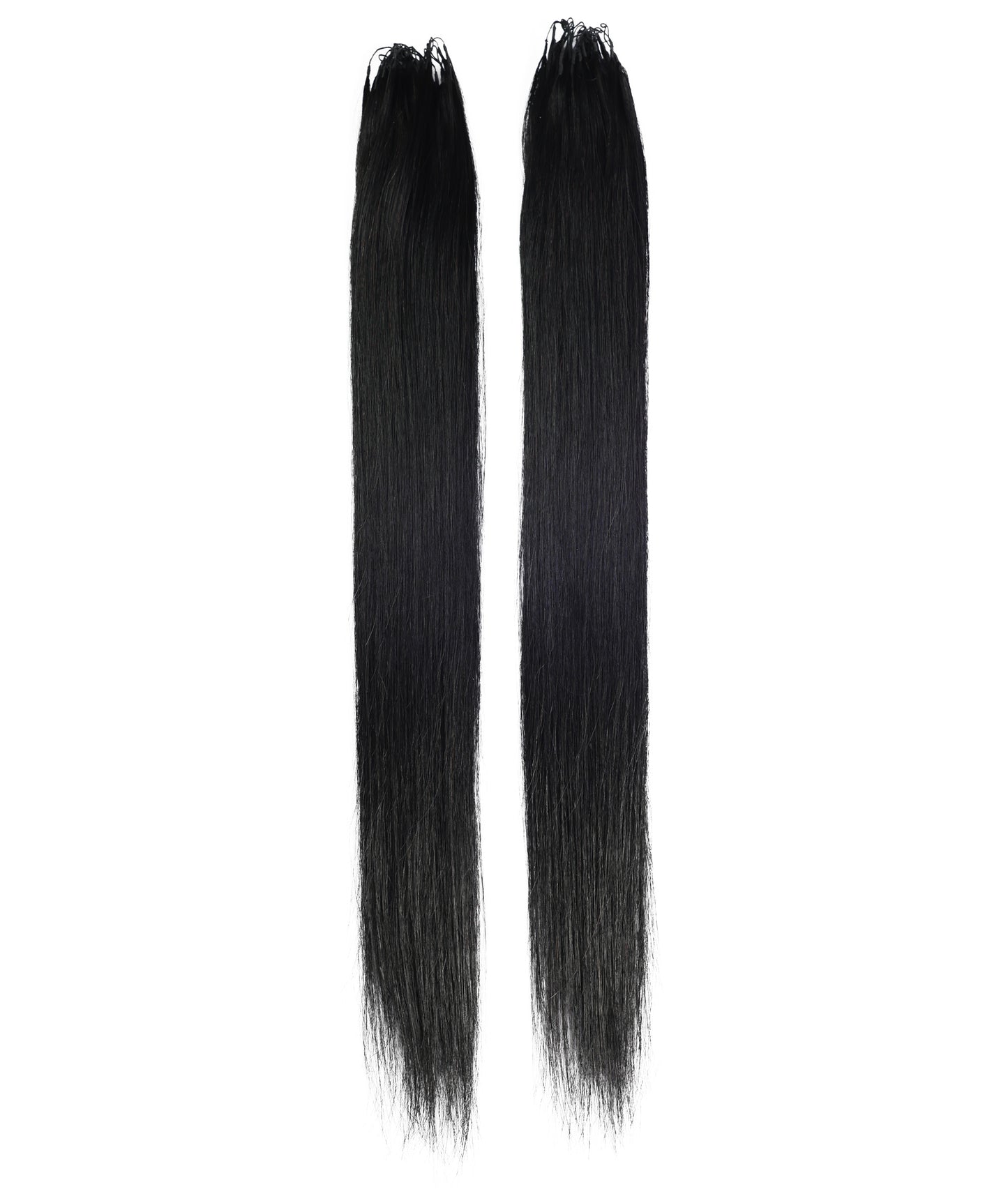LUXLUXE Knotless Silk Straight Crochet Human Hair Extensions - Natural Black 14" 40g 16" 45g & 18" 50g Pre Separated 40 Strands Feather hairpiece for Women