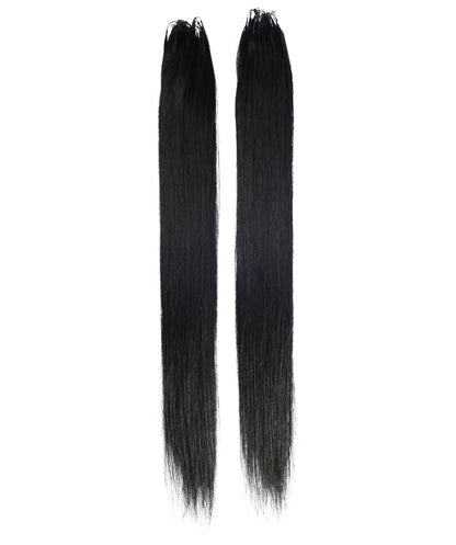 LUXLUXE Knotless Silk Straight Crochet Human Hair Extensions - Natural Black 14" 40g 16" 45g & 18" 50g Pre Separated 40 Strands Feather hairpiece for Women