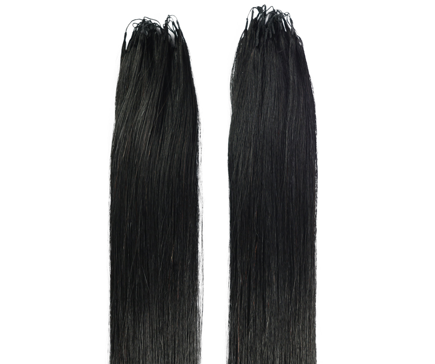 LUXLUXE Knotless Silk Straight Crochet Human Hair Extensions - Natural Black 14" 40g 16" 45g & 18" 50g Pre Separated 40 Strands Feather hairpiece for Women