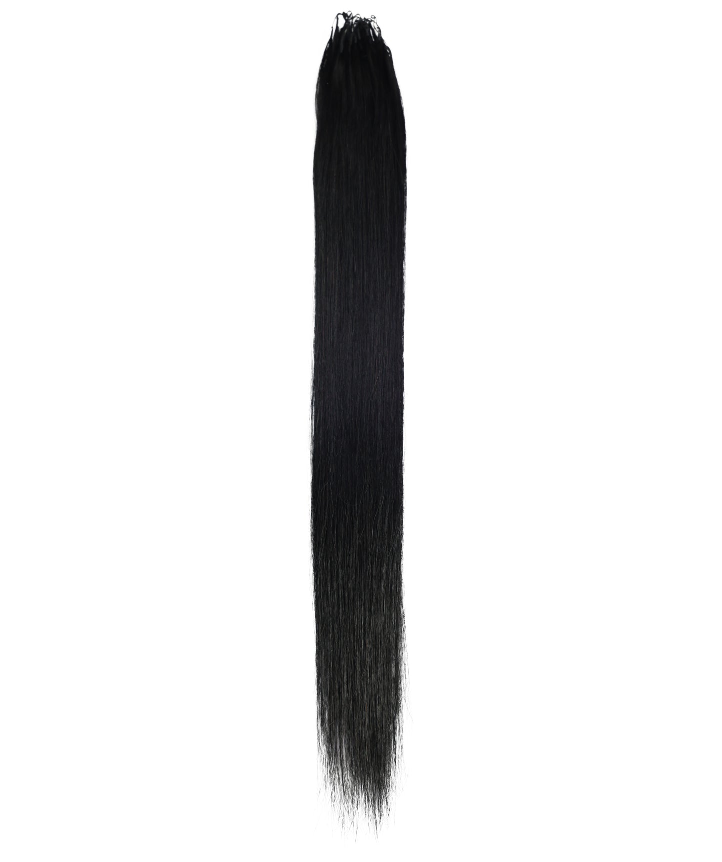 LUXLUXE Knotless Silk Straight Crochet Human Hair Extensions - Natural Black 14" 40g 16" 45g & 18" 50g Pre Separated 40 Strands Feather hairpiece for Women