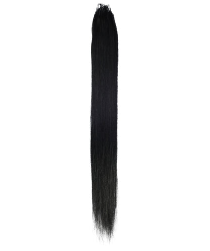 LUXLUXE Knotless Silk Straight Crochet Human Hair Extensions - Natural Black 14" 40g 16" 45g & 18" 50g Pre Separated 40 Strands Feather hairpiece for Women