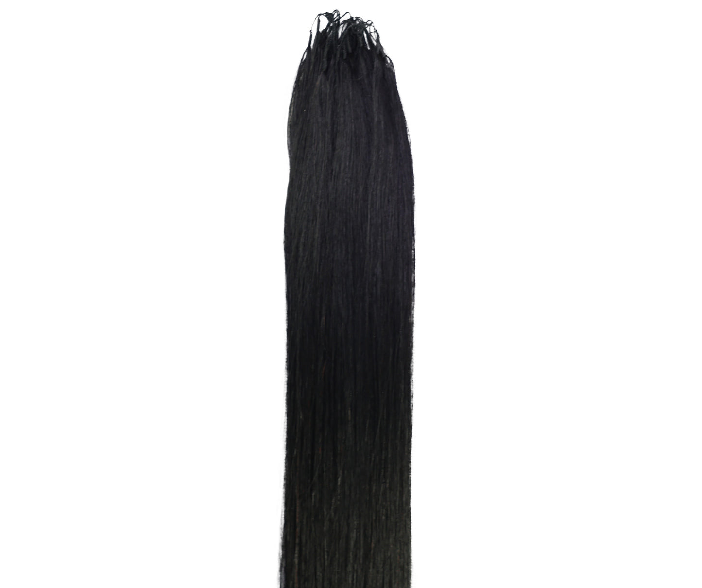LUXLUXE Knotless Silk Straight Crochet Human Hair Extensions - Natural Black 14" 40g 16" 45g & 18" 50g Pre Separated 40 Strands Feather hairpiece for Women