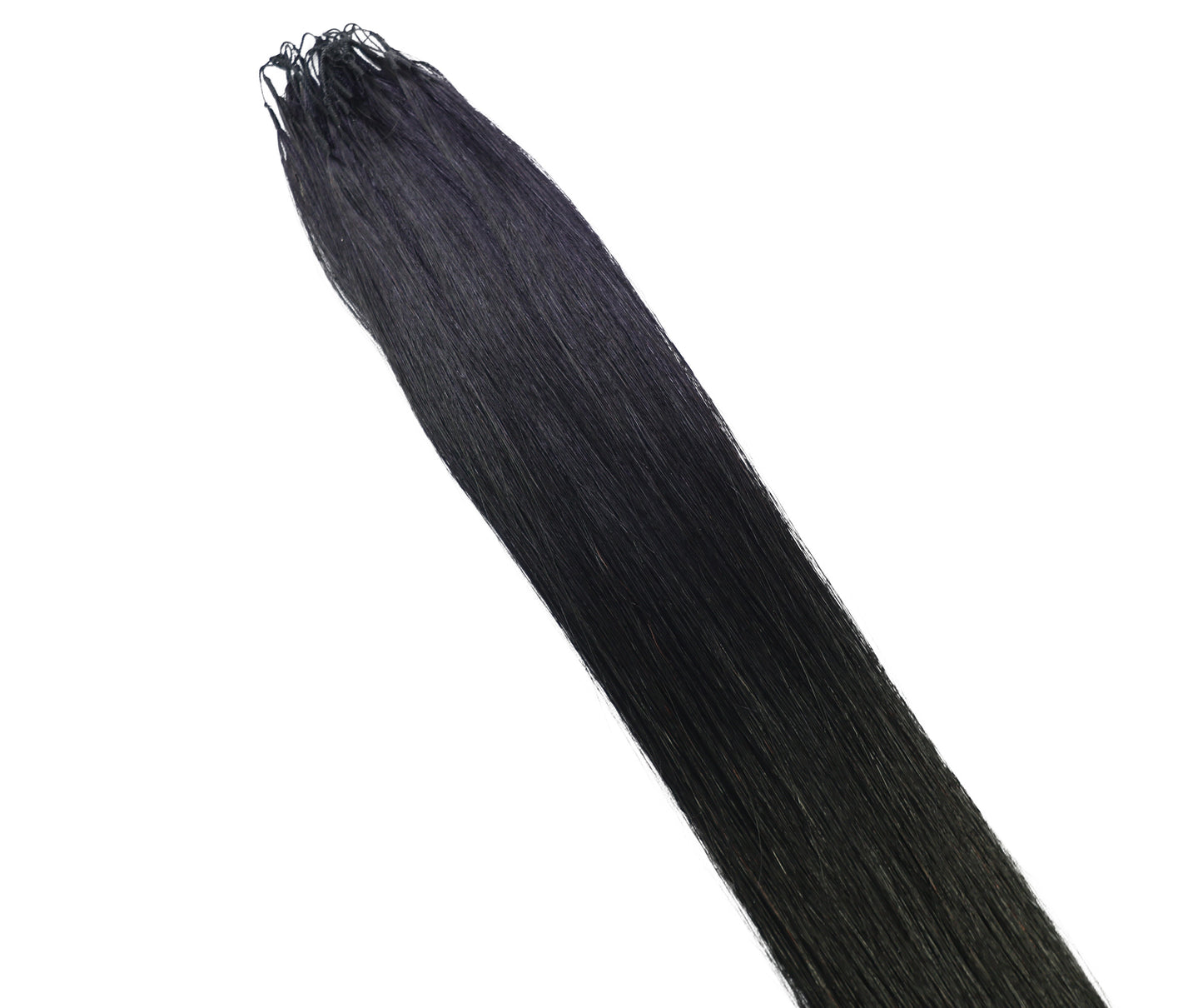 LUXLUXE Knotless Silk Straight Crochet Human Hair Extensions - Natural Black 14" 40g 16" 45g & 18" 50g Pre Separated 40 Strands Feather hairpiece for Women