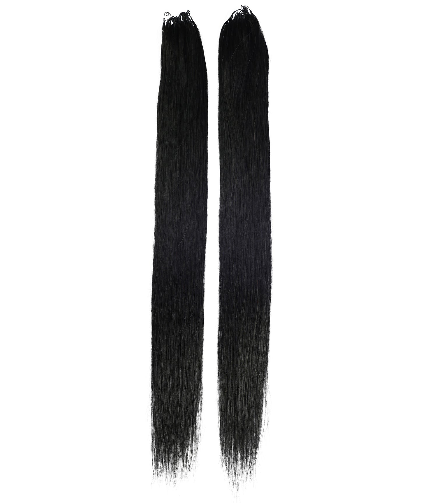 LUXLUXE Knotless Silk Straight Crochet Human Hair Extensions - Natural Black 14" 40g 16" 45g & 18" 50g Pre Separated 40 Strands Feather hairpiece for Women
