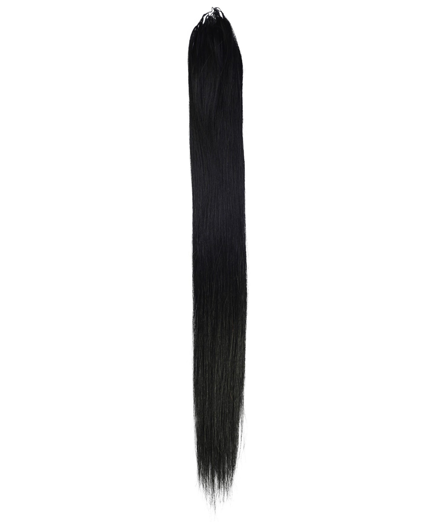 LUXLUXE Knotless Silk Straight Crochet Human Hair Extensions - Natural Black 14" 40g 16" 45g & 18" 50g Pre Separated 40 Strands Feather hairpiece for Women
