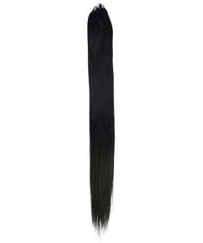 LUXLUXE Knotless Silk Straight Crochet Human Hair Extensions - Natural Black 14" 40g 16" 45g & 18" 50g Pre Separated 40 Strands Feather hairpiece for Women
