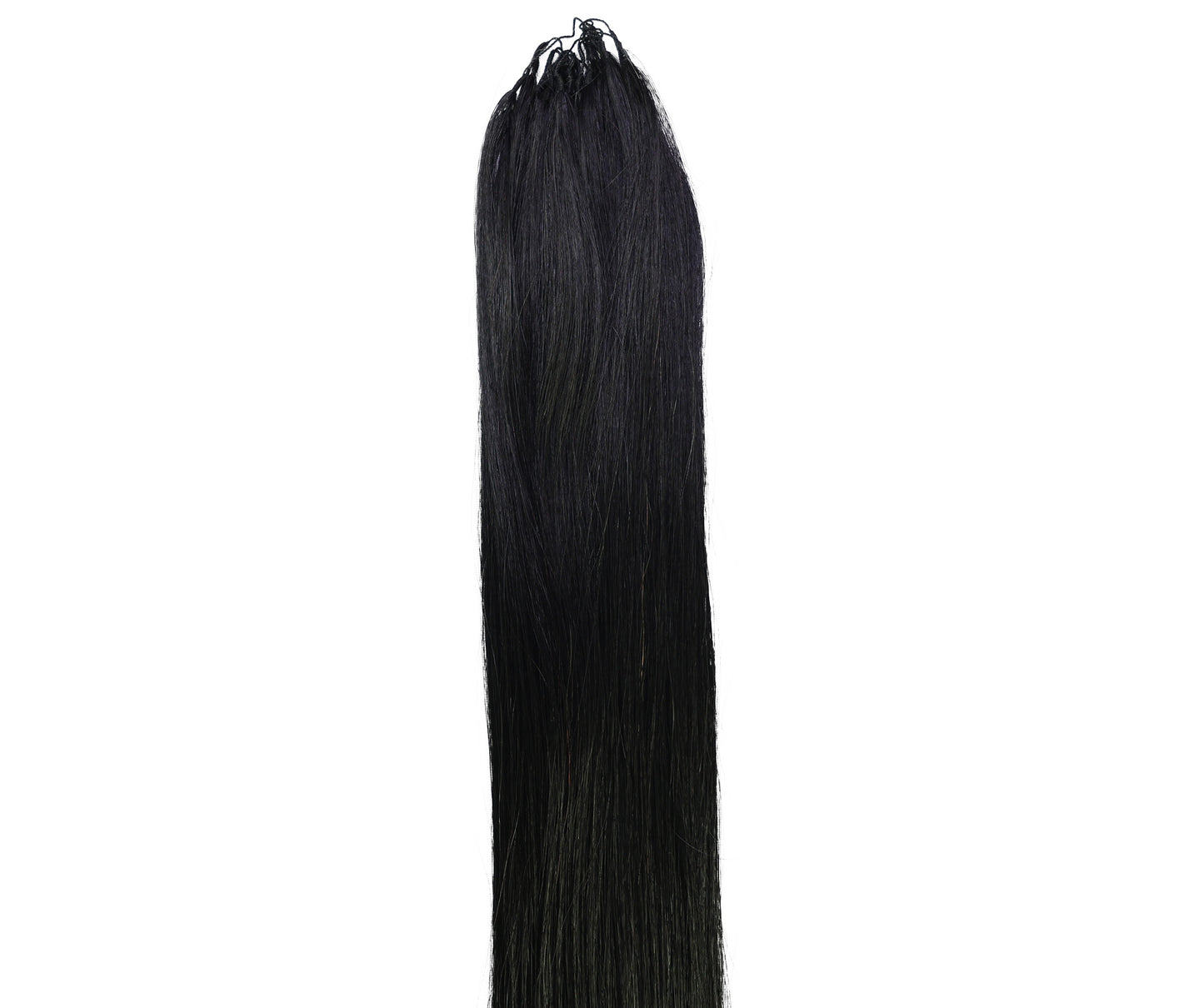 LUXLUXE Knotless Silk Straight Crochet Human Hair Extensions - Natural Black 14" 40g 16" 45g & 18" 50g Pre Separated 40 Strands Feather hairpiece for Women