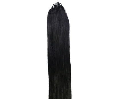 LUXLUXE Knotless Silk Straight Crochet Human Hair Extensions - Natural Black 14" 40g 16" 45g & 18" 50g Pre Separated 40 Strands Feather hairpiece for Women