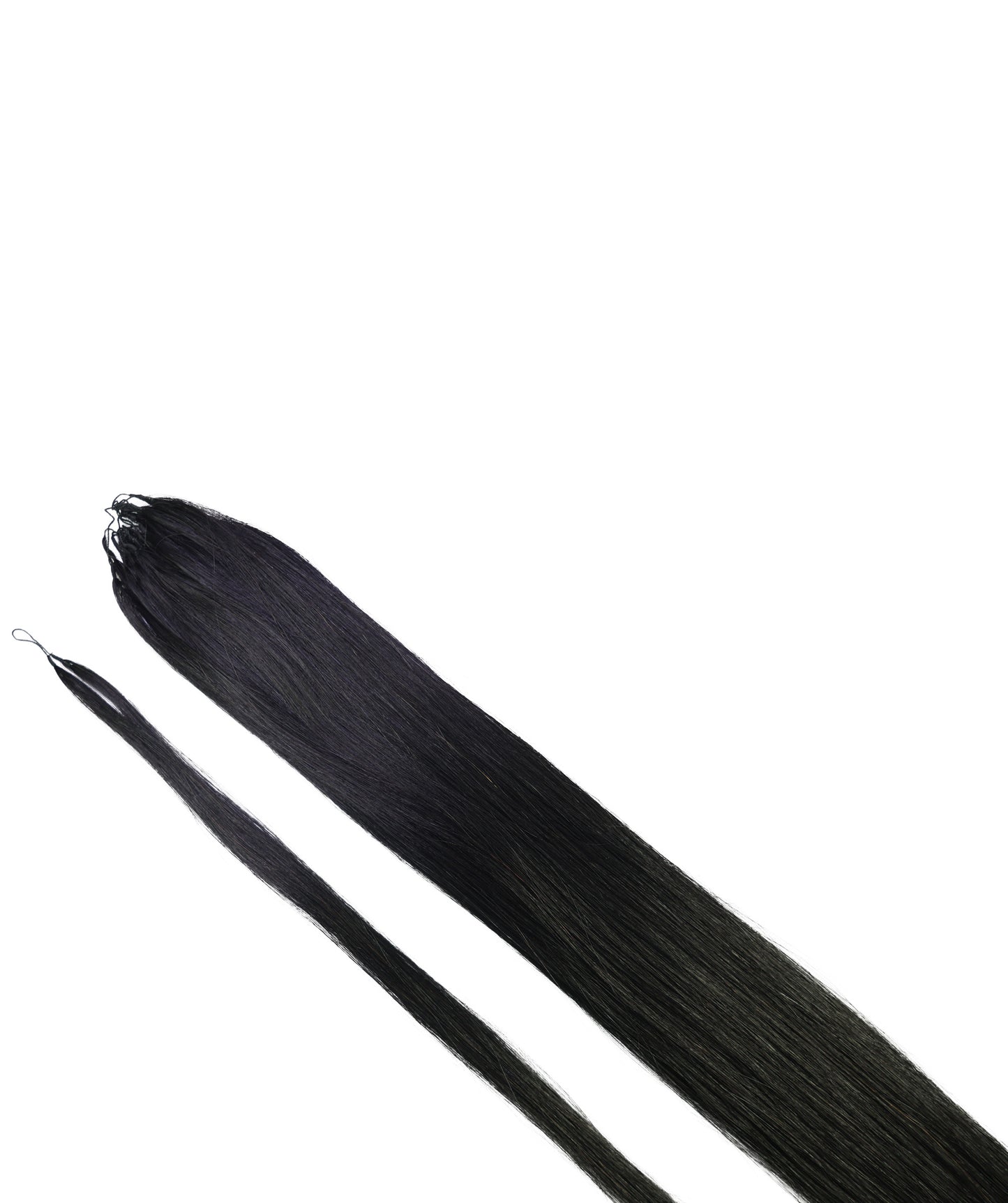 LUXLUXE Knotless Silk Straight Crochet Human Hair Extensions - Natural Black 14" 40g 16" 45g & 18" 50g Pre Separated 40 Strands Feather hairpiece for Women