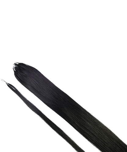 LUXLUXE Knotless Silk Straight Crochet Human Hair Extensions - Natural Black 14" 40g 16" 45g & 18" 50g Pre Separated 40 Strands Feather hairpiece for Women
