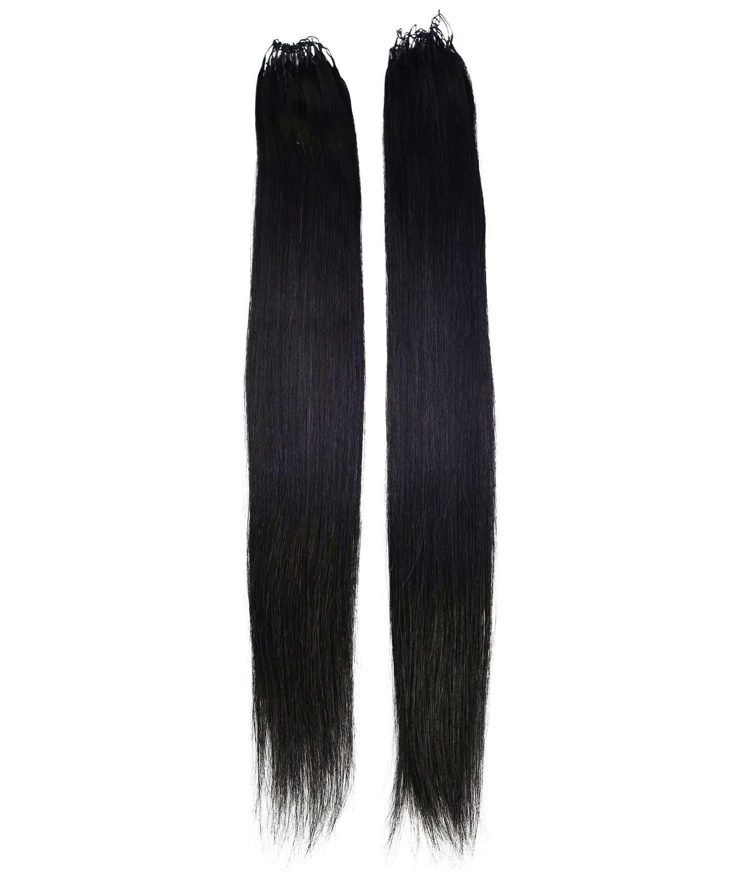 LUXLUXE Knotless Silk Straight Crochet Human Hair Extensions - Natural Black 14" 40g 16" 45g & 18" 50g Pre Separated 40 Strands Feather hairpiece for Women