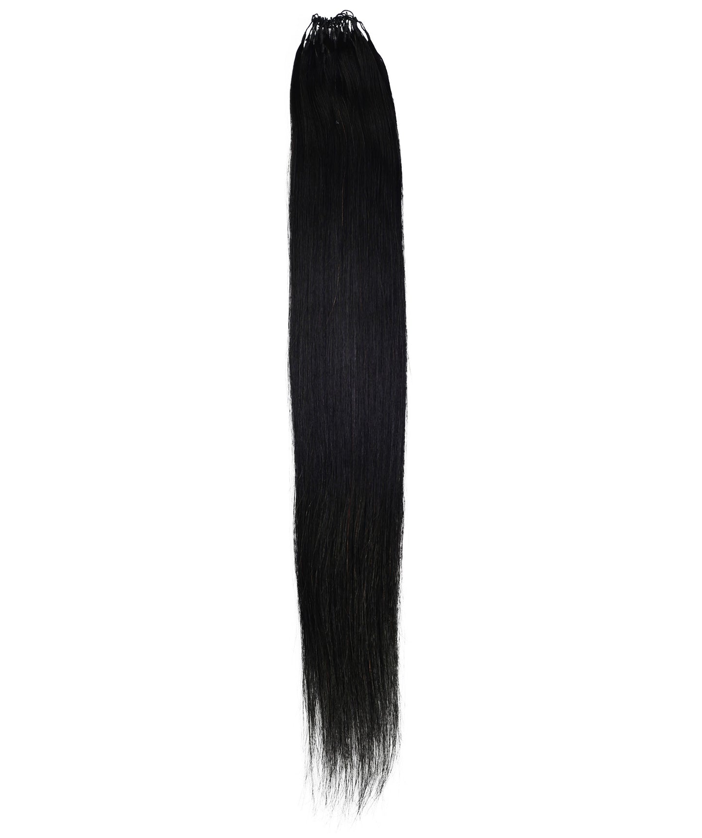 LUXLUXE Knotless Silk Straight Crochet Human Hair Extensions - Natural Black 14" 40g 16" 45g & 18" 50g Pre Separated 40 Strands Feather hairpiece for Women