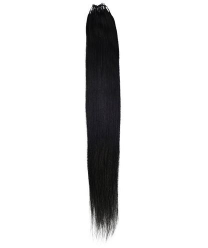 LUXLUXE Knotless Silk Straight Crochet Human Hair Extensions - Natural Black 14" 40g 16" 45g & 18" 50g Pre Separated 40 Strands Feather hairpiece for Women