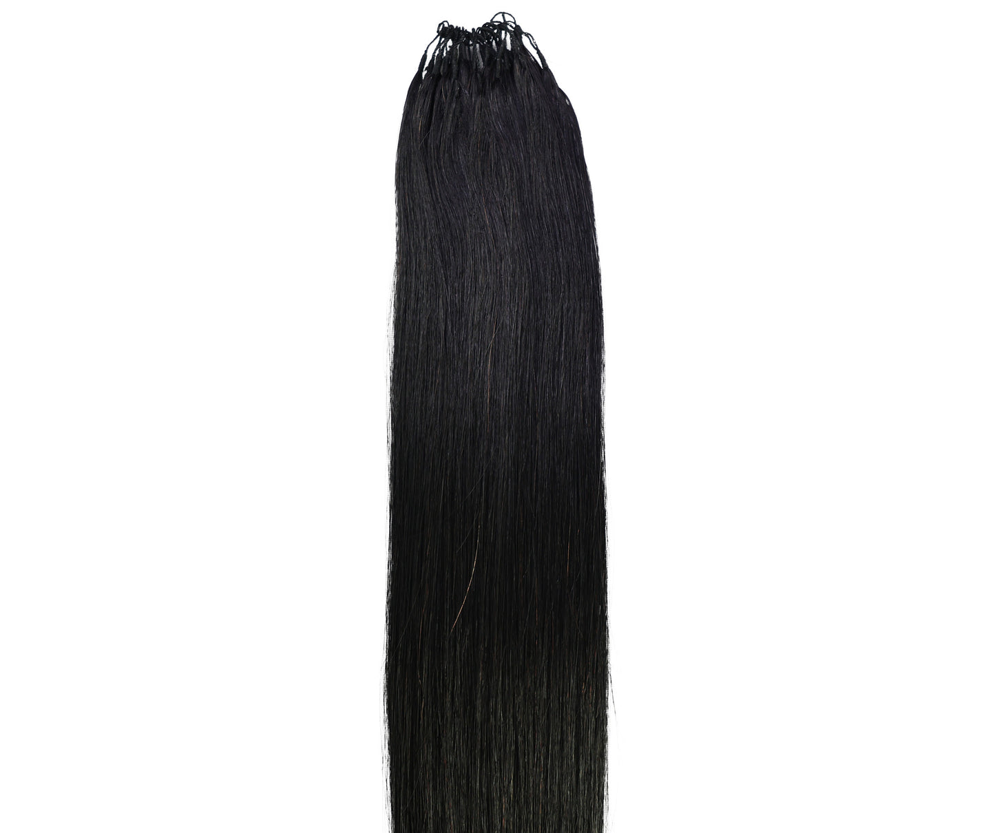 LUXLUXE Knotless Silk Straight Crochet Human Hair Extensions - Natural Black 14" 40g 16" 45g & 18" 50g Pre Separated 40 Strands Feather hairpiece for Women