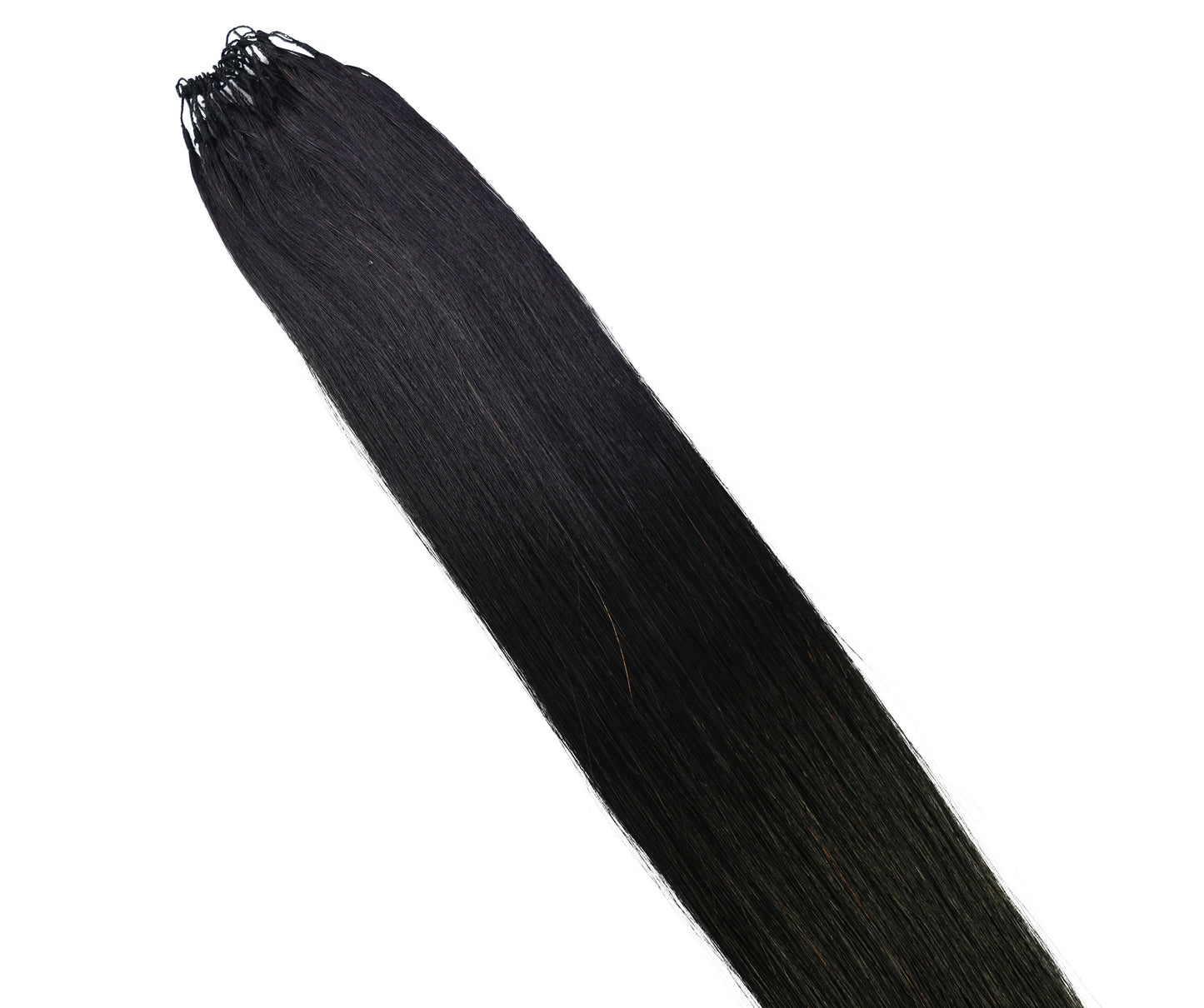 LUXLUXE Knotless Silk Straight Crochet Human Hair Extensions - Natural Black 14" 40g 16" 45g & 18" 50g Pre Separated 40 Strands Feather hairpiece for Women