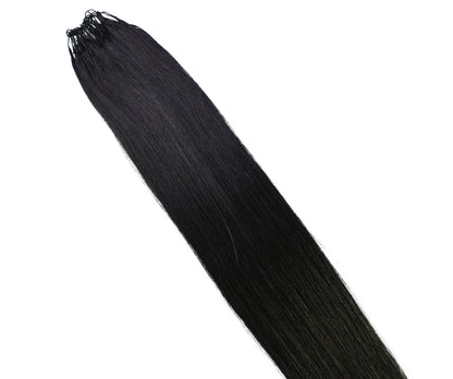 LUXLUXE Knotless Silk Straight Crochet Human Hair Extensions - Natural Black 14" 40g 16" 45g & 18" 50g Pre Separated 40 Strands Feather hairpiece for Women