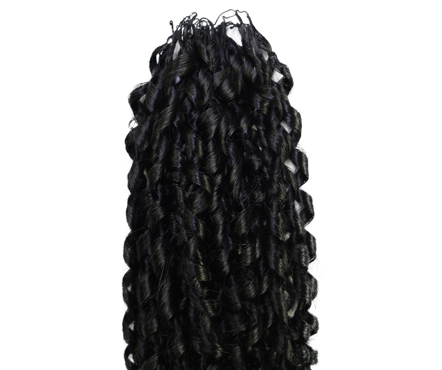 LUXLUXE Knotless Pixie Curly Raw Crochet Natural Human Hair Extensions - 14" 40g 16" 45g & 18" 50g Pre Separated 40 Strands Feather Hairpiece for Women