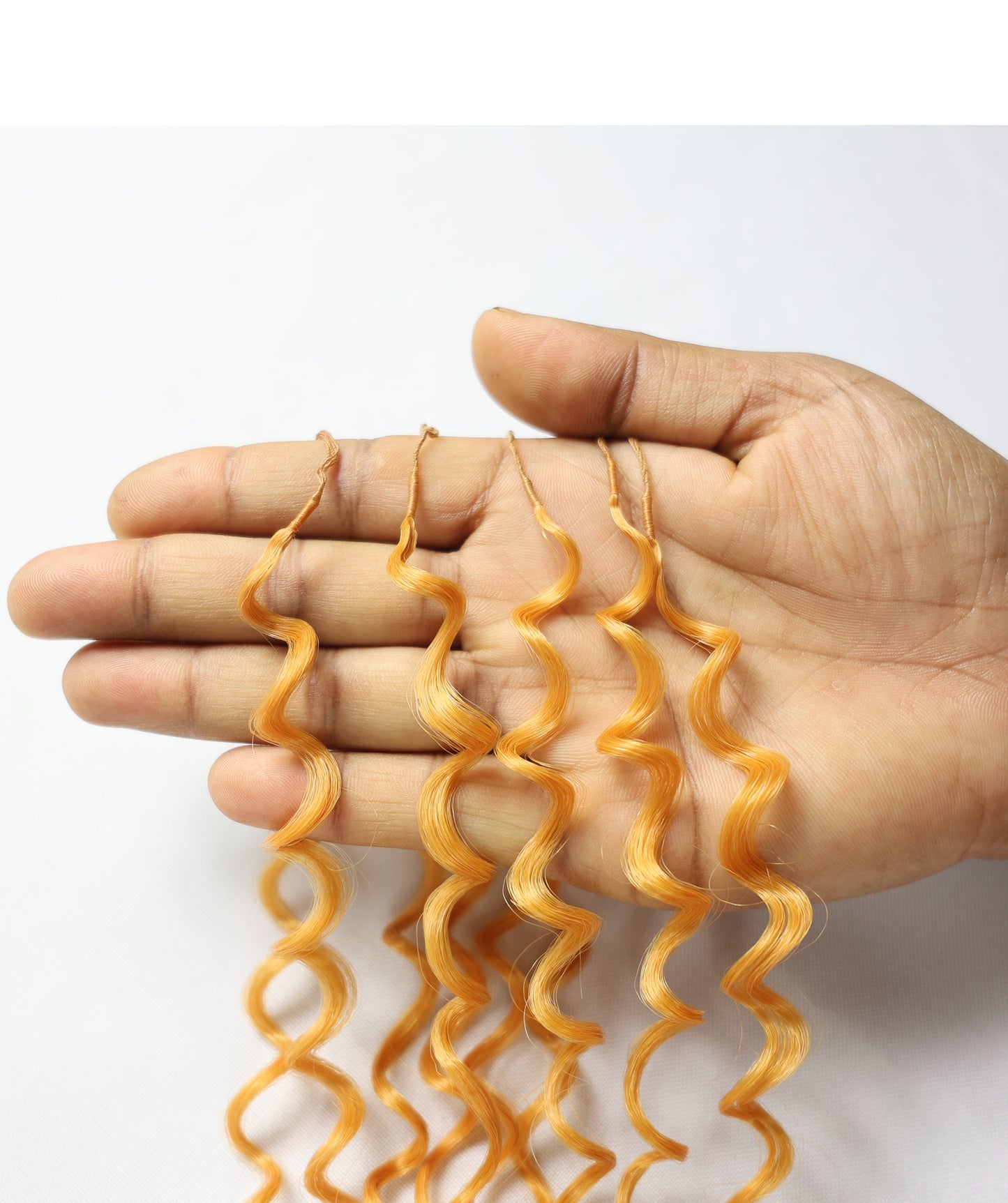 LUXLUXE Water Curl Synthetic Crochet Hair Extensions – Available in 14"  78g 18" 100g & 22" 120g Pre Separated 100 Strands Feather Hairpiece for Natural Bouncy Curls