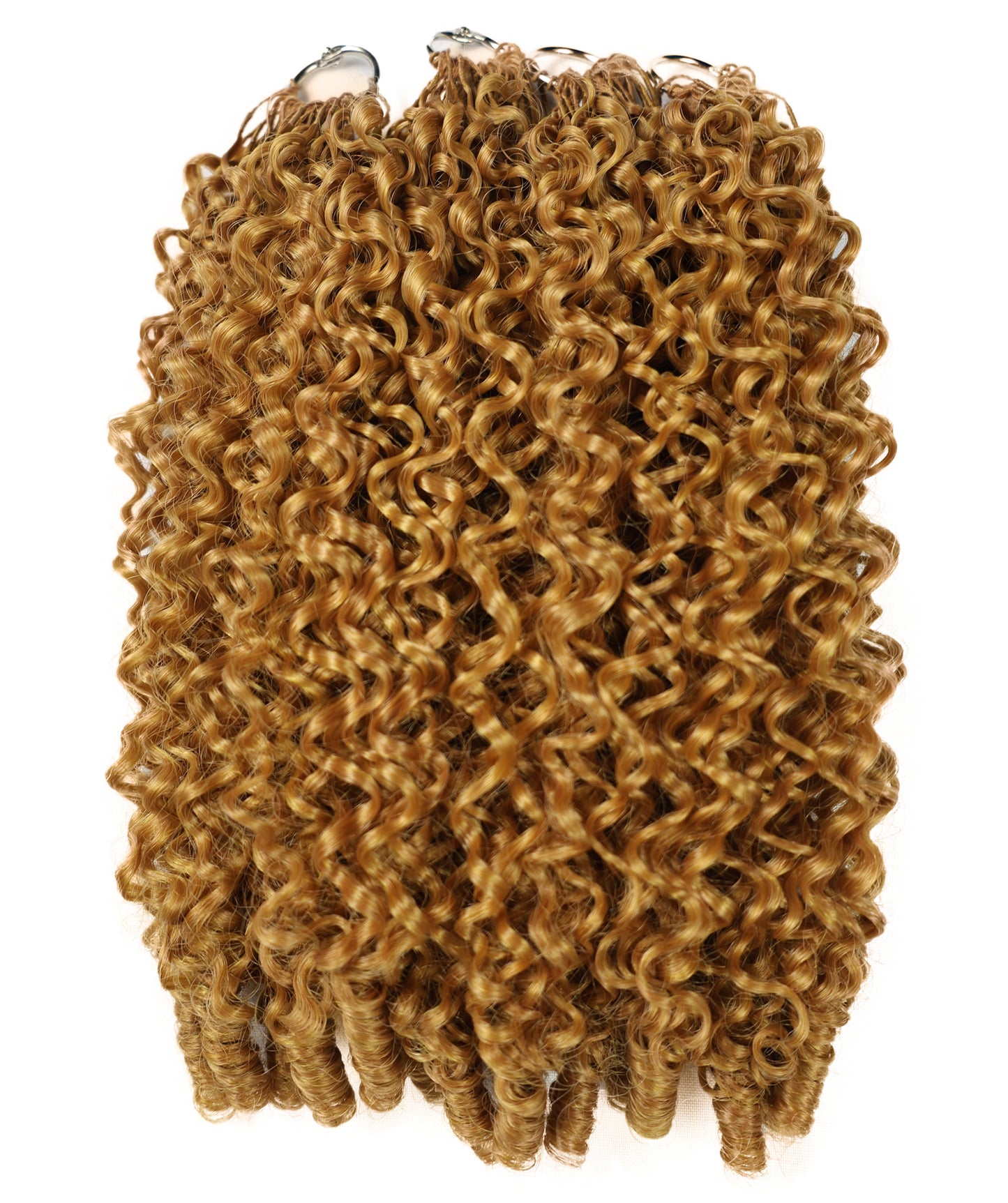 LUXLUXE Burmese Synthetic Crochet Hair Extensions – 14" 78g, 18" 100g, 22" 120g Pre Separated 100 Strands Feather Hairpiece for Soft Curly Protective Styles