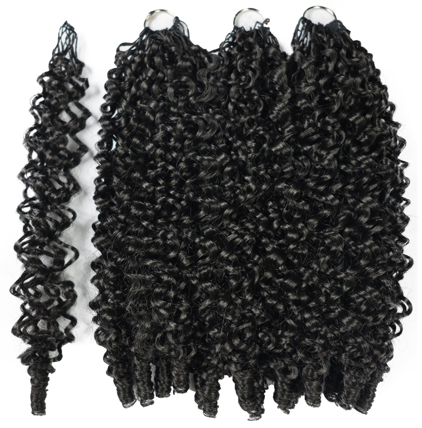 LUXLUXE Burmese Synthetic Crochet Hair Extensions – 14" 78g, 18" 100g, 22" 120g Pre Separated 100 Strands Feather Hairpiece for Soft Curly Protective Styles