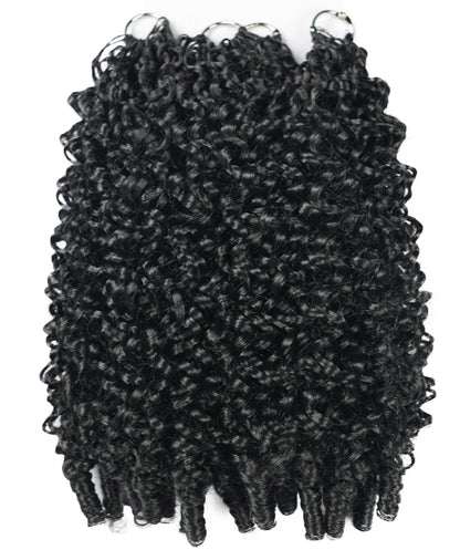 LUXLUXE Burmese Synthetic Crochet Hair Extensions – 14" 78g, 18" 100g, 22" 120g Pre Separated 100 Strands Feather Hairpiece for Soft Curly Protective Styles