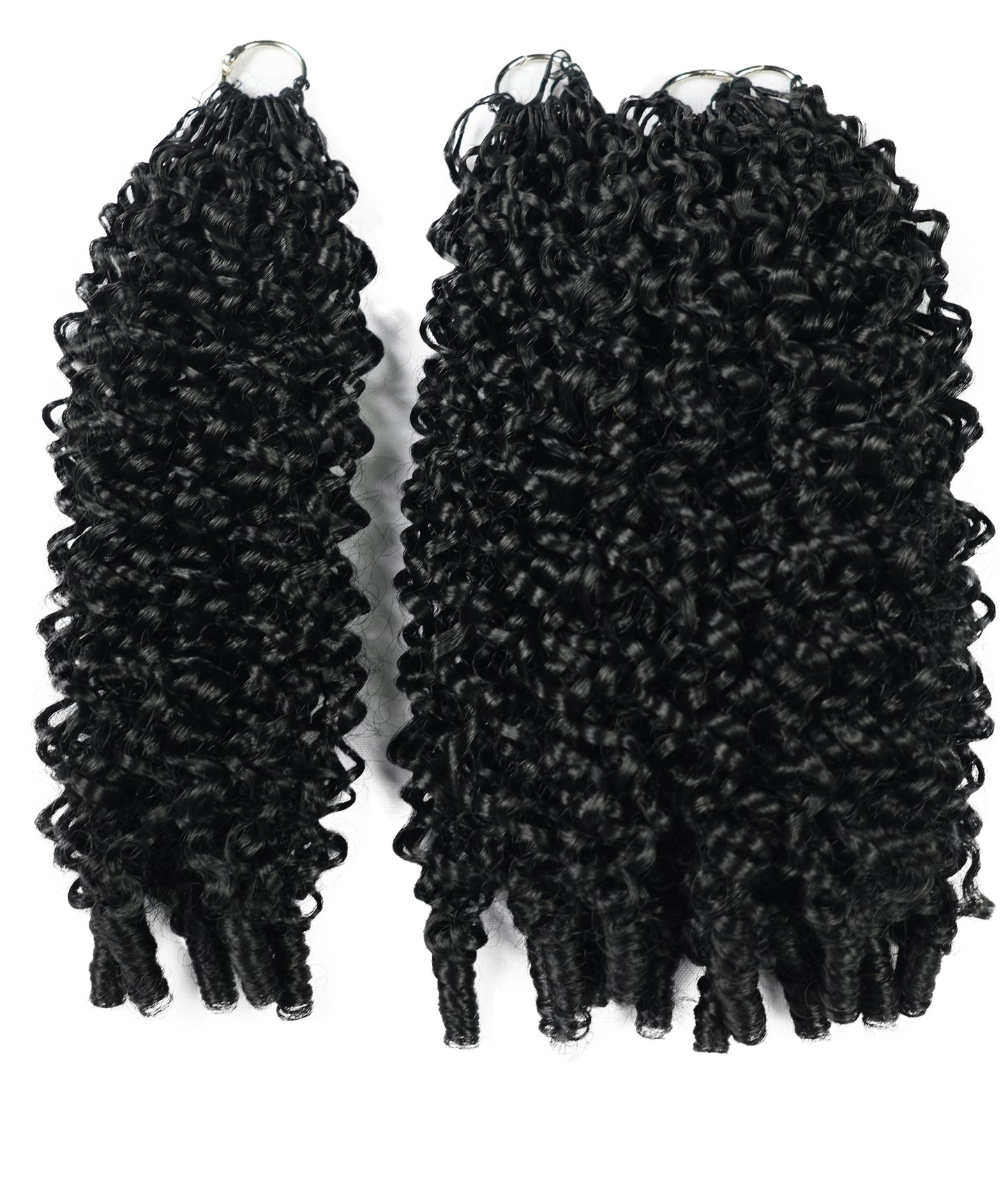 LUXLUXE Burmese Synthetic Crochet Hair Extensions – 14" 78g, 18" 100g, 22" 120g Pre Separated 100 Strands Feather Hairpiece for Soft Curly Protective Styles