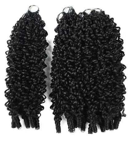 LUXLUXE Burmese Synthetic Crochet Hair Extensions – 14" 78g, 18" 100g, 22" 120g Pre Separated 100 Strands Feather Hairpiece for Soft Curly Protective Styles