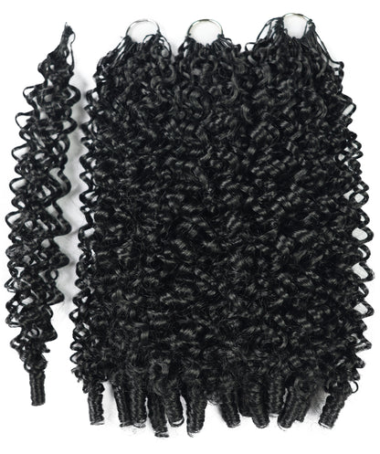 LUXLUXE Burmese Synthetic Crochet Hair Extensions – 14" 78g, 18" 100g, 22" 120g Pre Separated 100 Strands Feather Hairpiece for Soft Curly Protective Styles