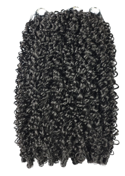 LUXLUXE Burmese Synthetic Crochet Hair Extensions – 14" 78g, 18" 100g, 22" 120g Pre Separated 100 Strands Feather Hairpiece for Soft Curly Protective Styles