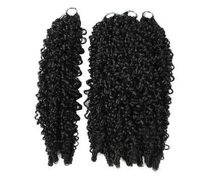 LUXLUXE Burmese Synthetic Crochet Hair Extensions – 14" 78g, 18" 100g, 22" 120g Pre Separated 100 Strands Feather Hairpiece for Soft Curly Protective Styles