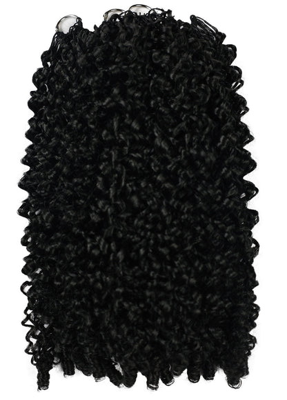 LUXLUXE Burmese Synthetic Crochet Hair Extensions – 14" 78g, 18" 100g, 22" 120g Pre Separated 100 Strands Feather Hairpiece for Soft Curly Protective Styles