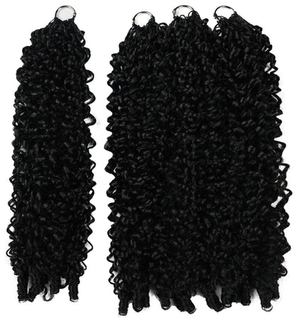 LUXLUXE Burmese Synthetic Crochet Hair Extensions – 14" 78g, 18" 100g, 22" 120g Pre Separated 100 Strands Feather Hairpiece for Soft Curly Protective Styles