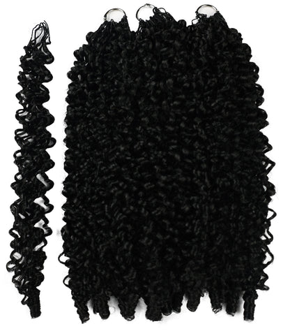 LUXLUXE Burmese Synthetic Crochet Hair Extensions – 14" 78g, 18" 100g, 22" 120g Pre Separated 100 Strands Feather Hairpiece for Soft Curly Protective Styles