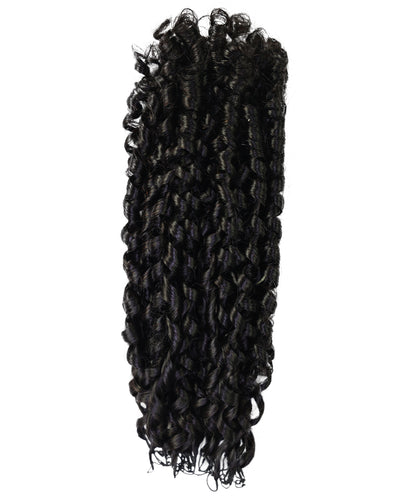LUXLUXE Knotless Pixie Curly Raw Crochet Natural Human Hair Extensions - 14" 40g 16" 45g & 18" 50g Pre Separated 40 Strands Feather Hairpiece for Women