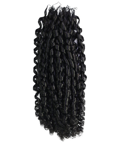 LUXLUXE Knotless Pixie Curly Raw Crochet Natural Human Hair Extensions - 14" 40g 16" 45g & 18" 50g Pre Separated 40 Strands Feather Hairpiece for Women