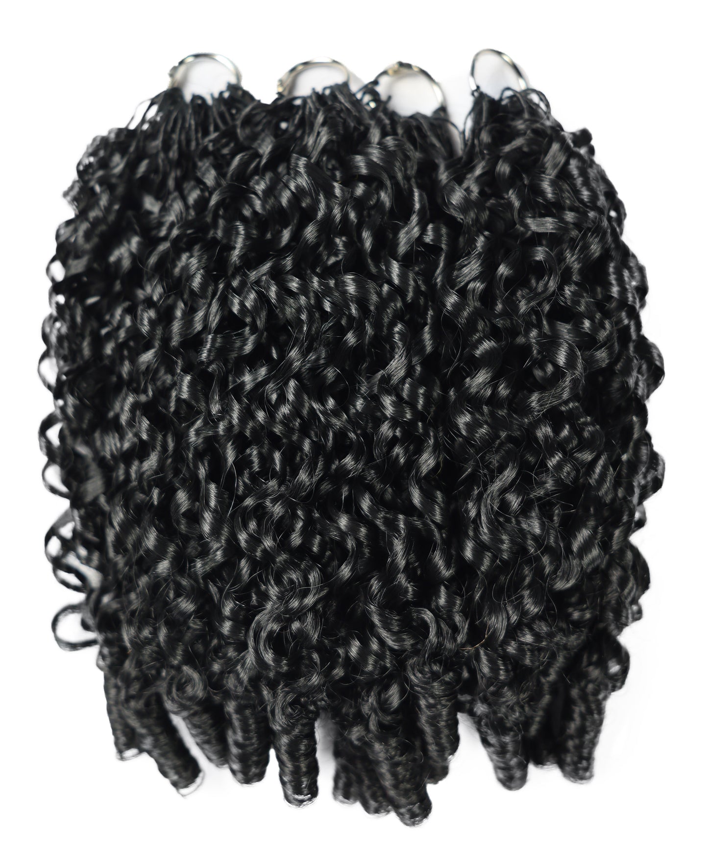 LUXLUXE Burmese Synthetic Crochet Hair Extensions – 14" 78g, 18" 100g, 22" 120g Pre Separated 100 Strands Feather Hairpiece for Soft Curly Protective Styles