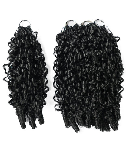 LUXLUXE Burmese Synthetic Crochet Hair Extensions – 14" 78g, 18" 100g, 22" 120g Pre Separated 100 Strands Feather Hairpiece for Soft Curly Protective Styles
