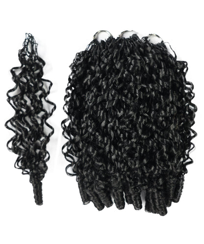 LUXLUXE Burmese Synthetic Crochet Hair Extensions – 14" 78g, 18" 100g, 22" 120g Pre Separated 100 Strands Feather Hairpiece for Soft Curly Protective Styles