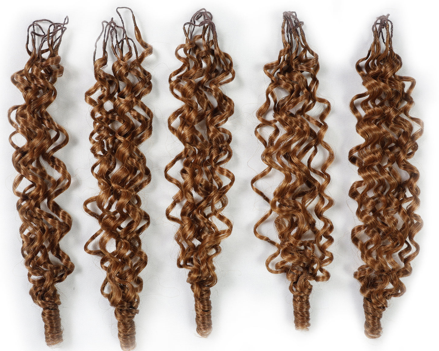 LUXLUXE Burmese Synthetic Crochet Hair Extensions – 14" 78g, 18" 100g, 22" 120g Pre Separated 100 Strands Feather Hairpiece for Soft Curly Protective Styles