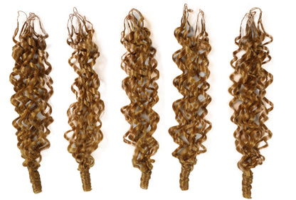 LUXLUXE Burmese Synthetic Crochet Hair Extensions – 14" 78g, 18" 100g, 22" 120g Pre Separated 100 Strands Feather Hairpiece for Soft Curly Protective Styles