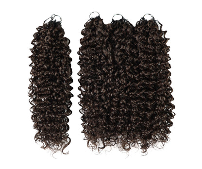 Luxluxe Jerry Curl 18 Inch Pre-Separated Synthetic Feather 110g Crochet Hair Extensions with 100 Strands for Women