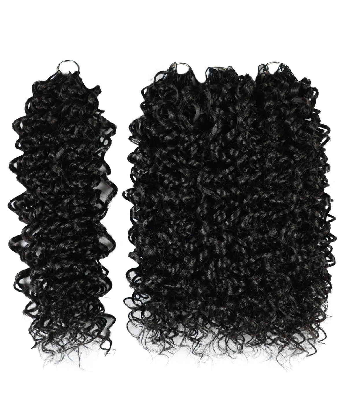 Luxluxe Jerry Curl 18 Inch Pre-Separated Synthetic Feather 110g Crochet Hair Extensions with 100 Strands for Women