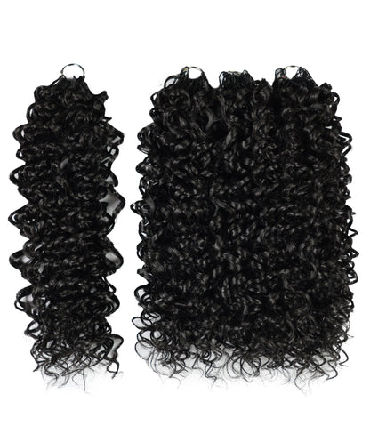 Luxluxe Jerry Curl 18 Inch Pre-Separated Synthetic Feather 110g Crochet Hair Extensions with 100 Strands for Women