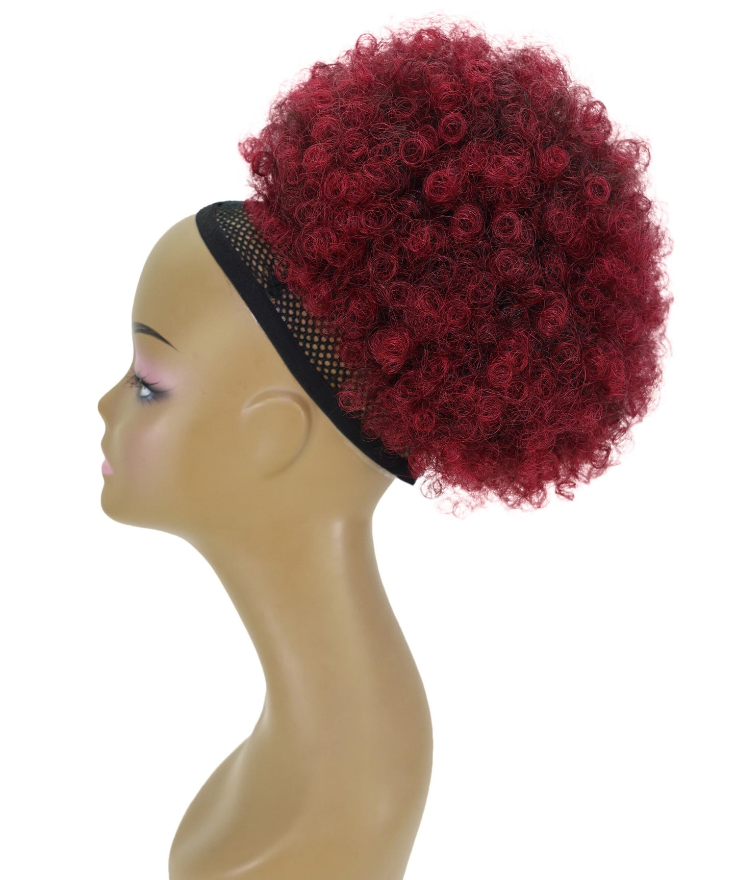 LUXLUXE Pony Afro Kinky Curly Medium and Large Hair Extension – Rounded Style Hairpiece Retro Inspired