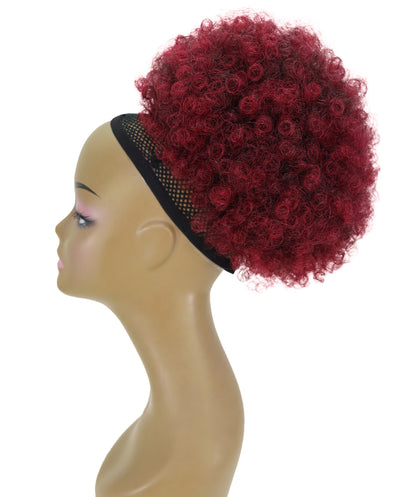 LUXLUXE Pony Afro Kinky Curly Medium and Large Hair Extension – Rounded Style Hairpiece Retro Inspired