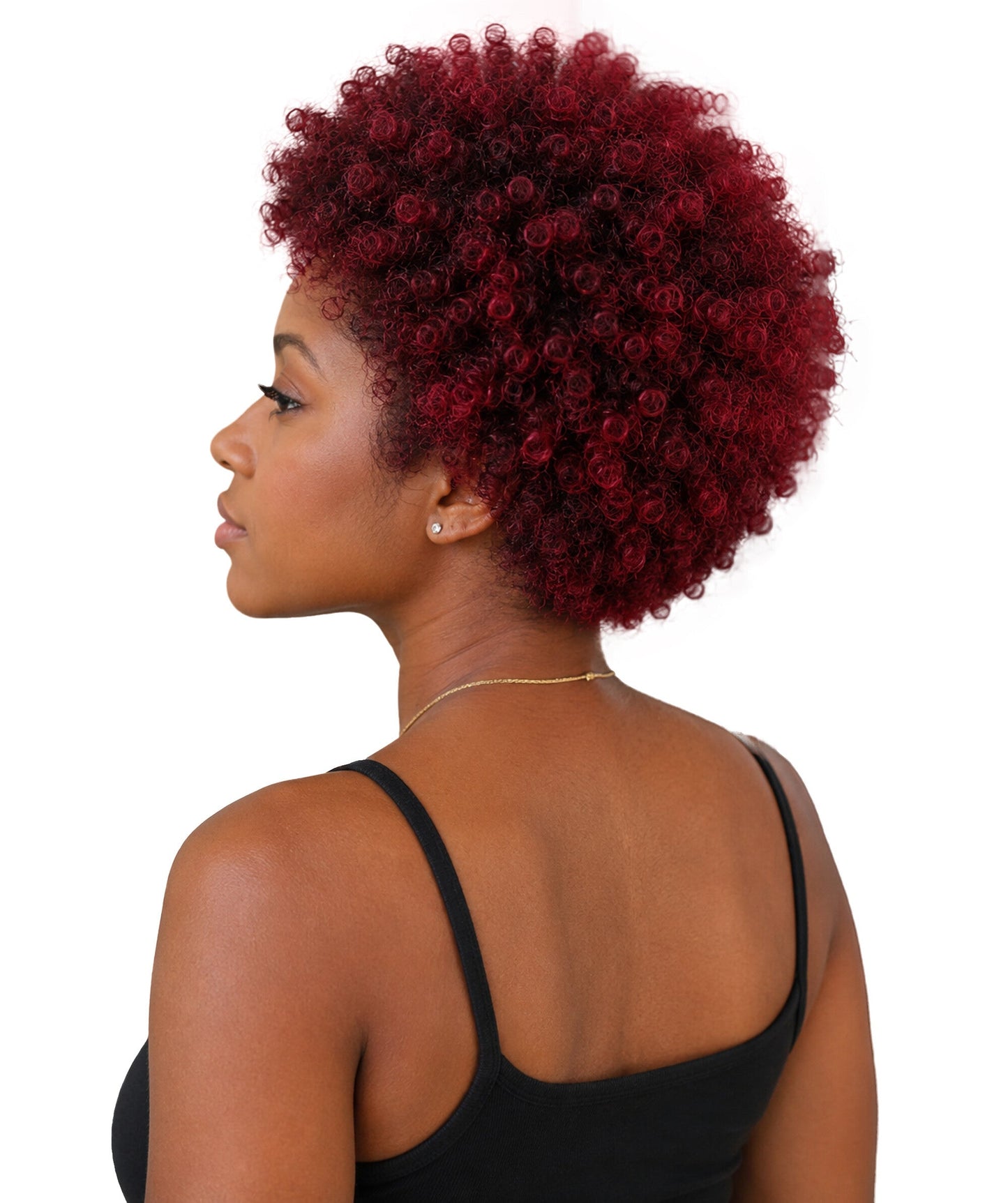 LUXLUXE Pony Afro Kinky Curly Medium and Large Hair Extension – Rounded Style Hairpiece Retro Inspired